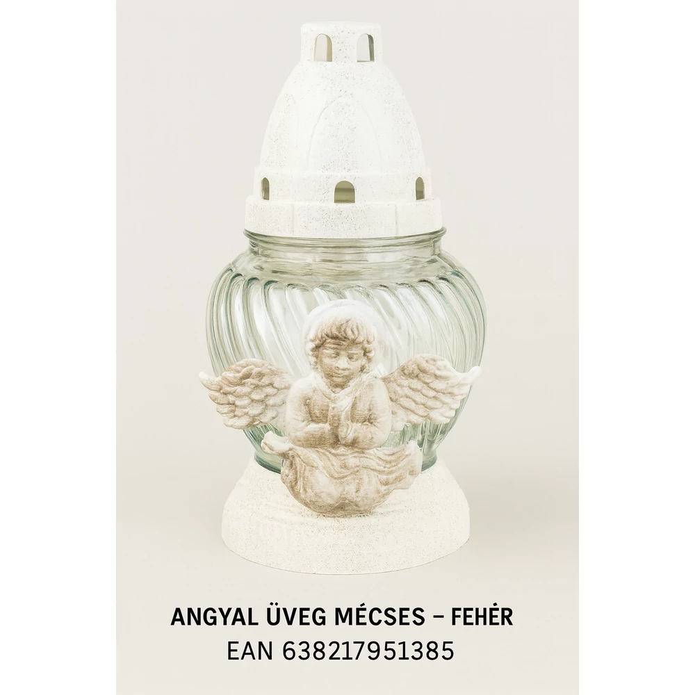 Angyal Üveg Mécses – Fehér