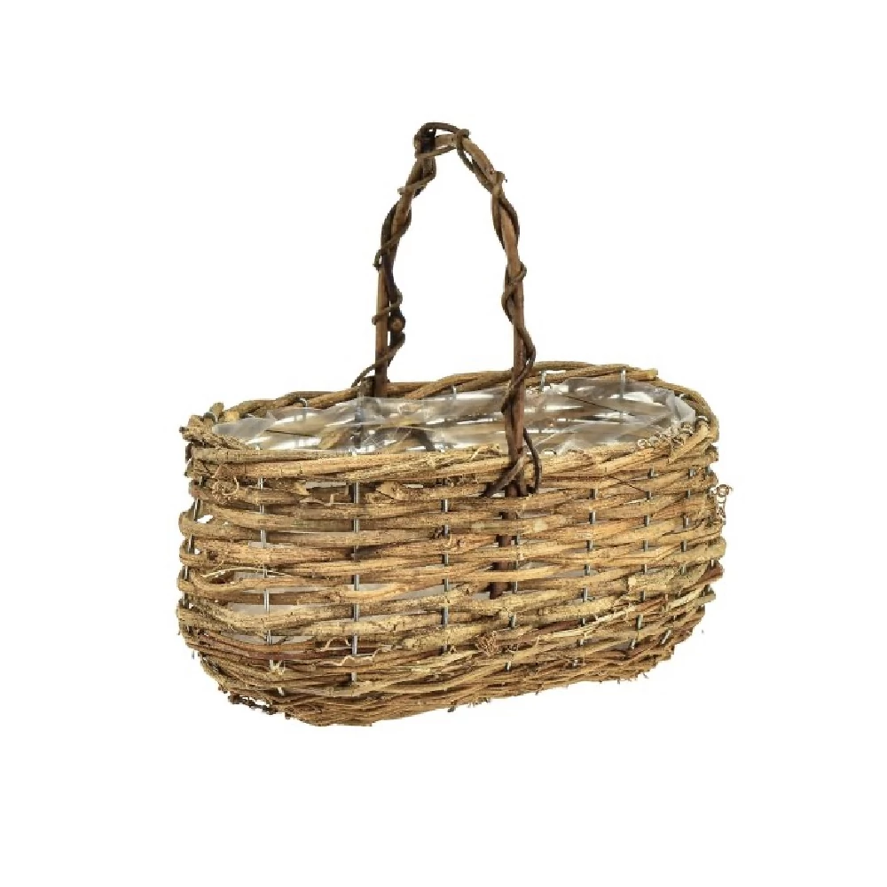 Hosszúkás rattan kosár