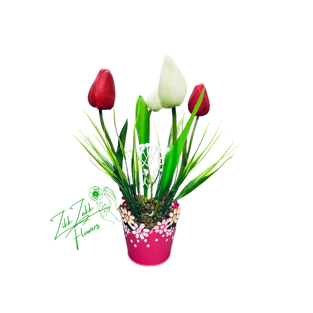 Színes Tulipán Kompozíció