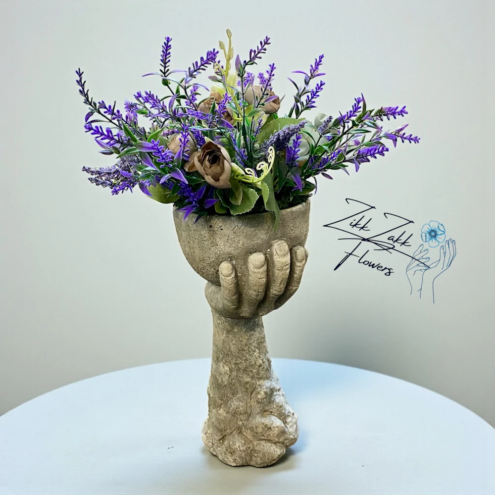 Kéz Formájú virág Kaspó Kompozíció