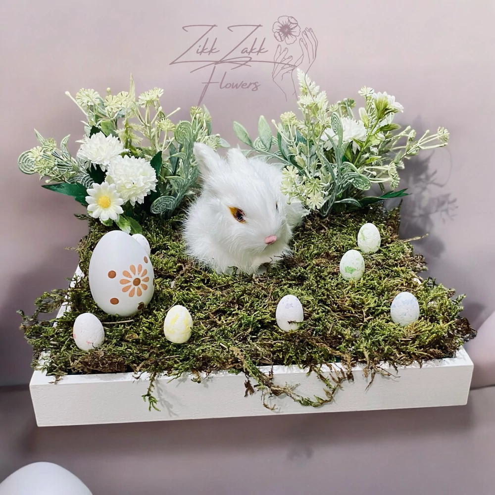 Tavaszi Nyuszifészek - Fehér Nyuszival
