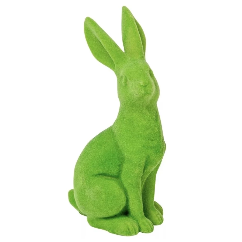 Zöld Bársony Nyúl Figura