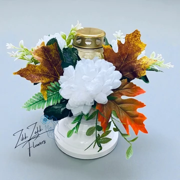 Fehér Mécses kompozíció – Őszi Színekben