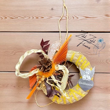 Őszi koszorú narancs árnyalatokkal