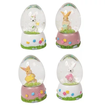 Húsvéti nyuszis rázógömb figura