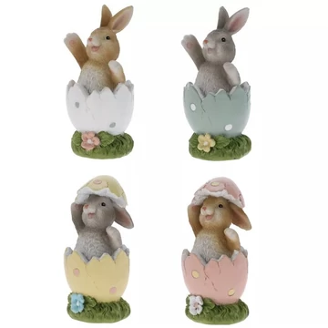 Tojásból kibújó húsvéti nyuszi figura