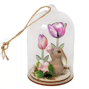 Nyuszi búra alatti húsvéti dekor