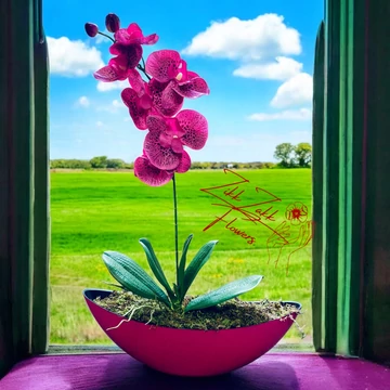 Bíbor Orchidea Dísz