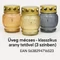 Üveg Mécses – Klasszikus Arany Tetővel (3 színben)