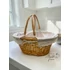 Natúr béléses bevásárló kosár – csipkés