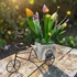 Vintage Kerékpáros Tavaszi Virágkompozíció 
